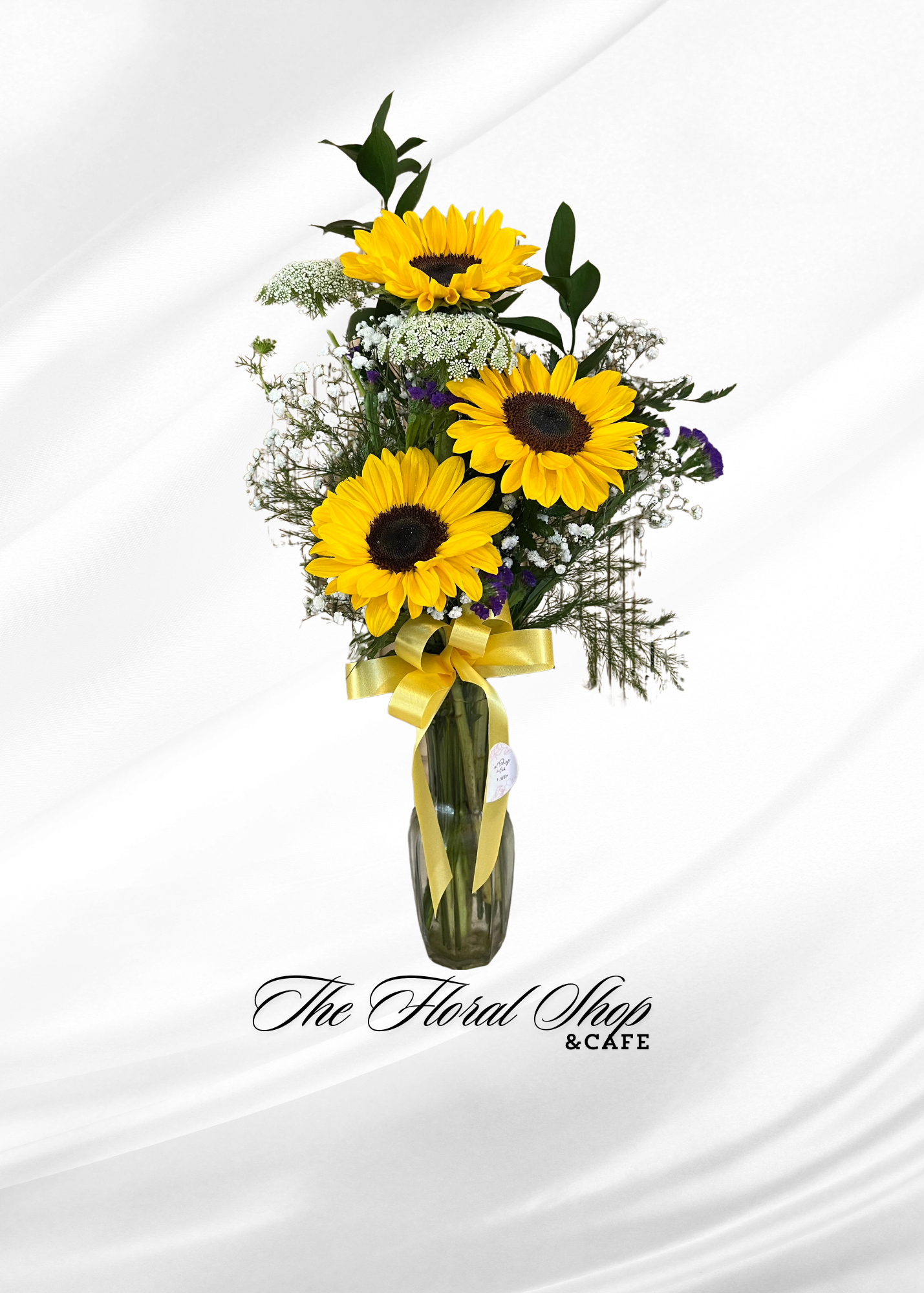 3 Stem Sunflower Budvase